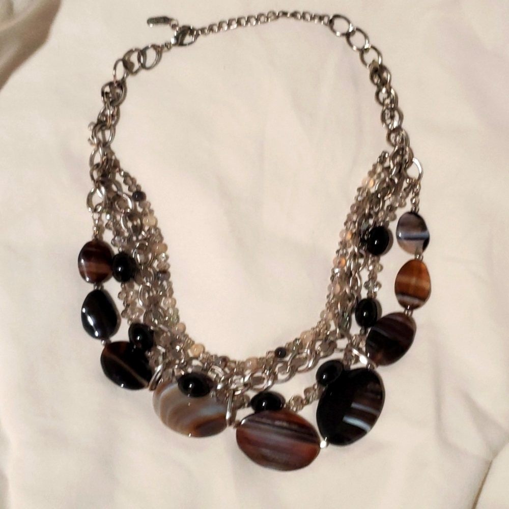 Statement Necklace with Stones & crystals